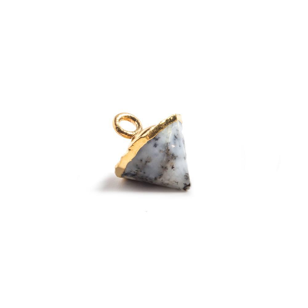 Gold Leafed Dendritic Opal Pendulum Pendant 1 piece - The Bead Traders