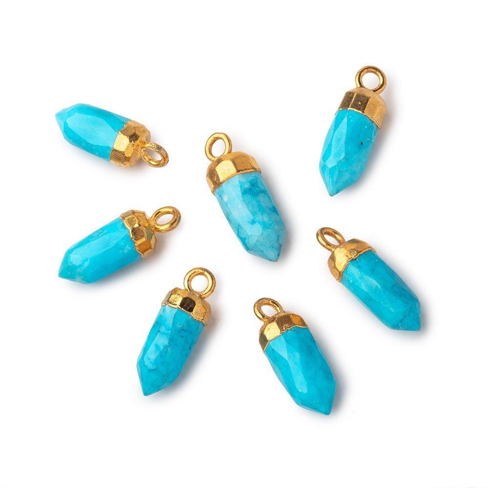 Gold Leafed Howlite Spike Pendant 1 piece - The Bead Traders
