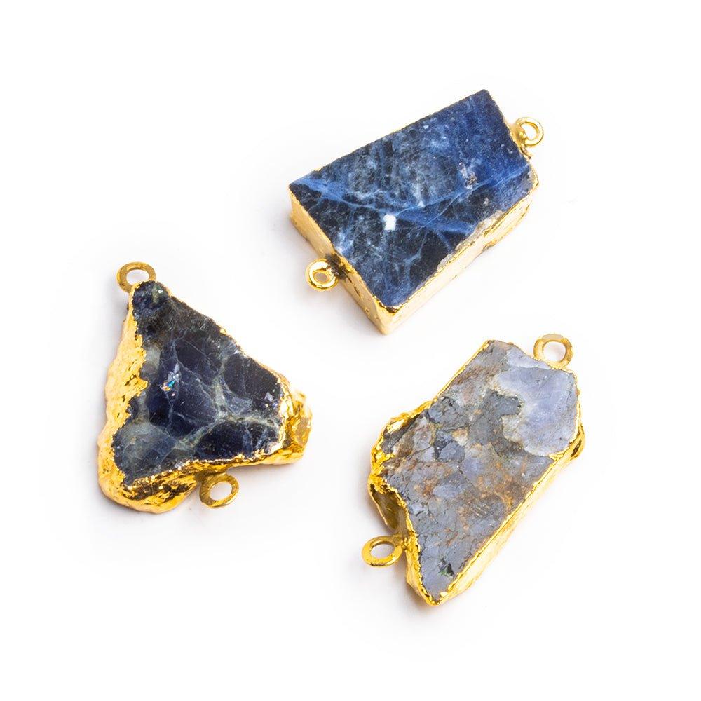 Gold Leafed Iolite Connectors - Lot of 3 - The Bead Traders