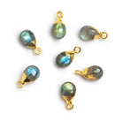 Gold Leafed Labradorite Pear Pendant 1 Piece - The Bead Traders