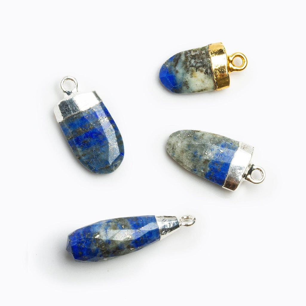 Gold Leafed Lapis Lazui Focals - Lot of 4 - The Bead Traders