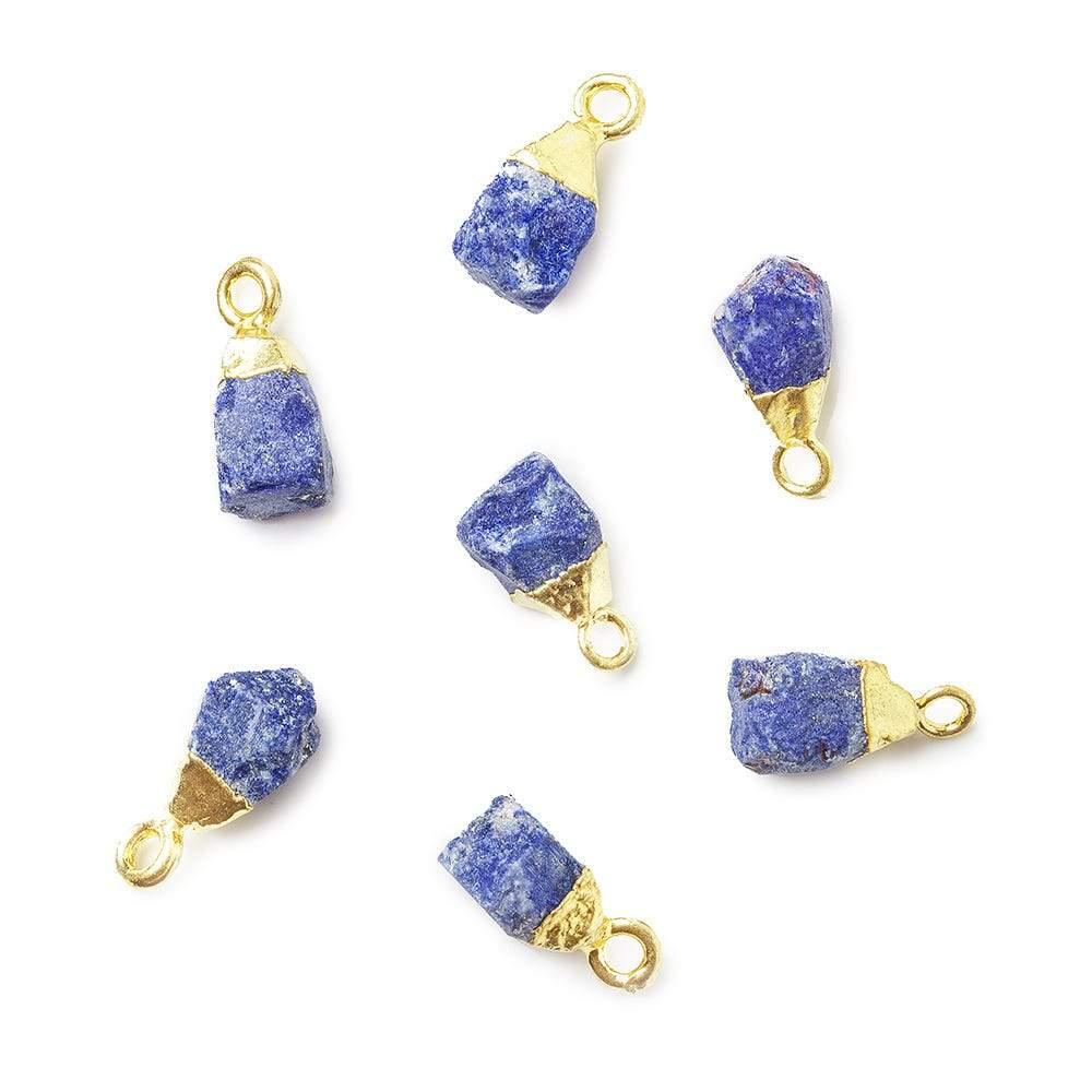 Gold Leafed Lapis Lazuli Natural Crystal Pendant 1 Piece - The Bead Traders