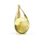 Gold Leafed Lemon Quartz Teardrop Pendant 1 Piece - The Bead Traders