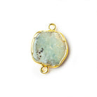 Gold Leafed Peruvian Opal nugget Connector 1 piece 13x10mm average size - The Bead Traders