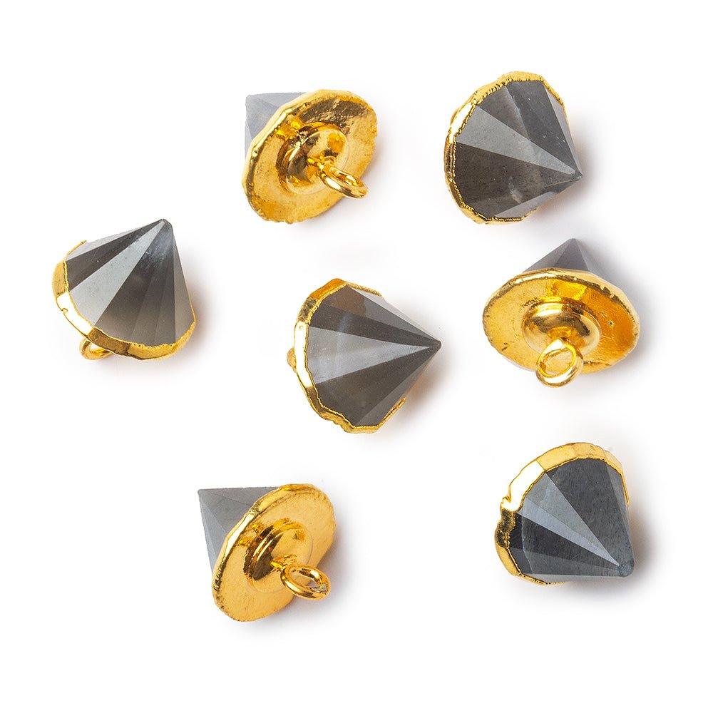 Gold Leafed Platinum Moonstone Pendulum Pendant 1 piece - The Bead Traders