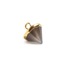Gold Leafed Platinum Moonstone Pendulum Pendant 1 piece - The Bead Traders