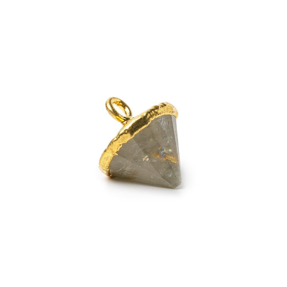 Gold Leafed Rutilated Quartz Pendulum Pendant 1 piece - The Bead Traders