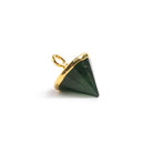 Gold Leafed Serpentine Pendulum Pendant 1 piece - The Bead Traders