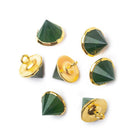 Gold Leafed Serpentine Pendulum Pendant 1 piece - The Bead Traders