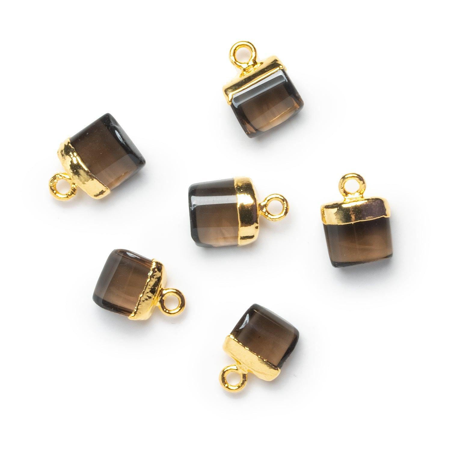 Gold Leafed Smoky Quartz Brush Twist Pendant 1 Bead - The Bead Traders