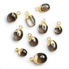 Gold Leafed Smoky Quartz Pendants - Lot of 10 - The Bead Traders