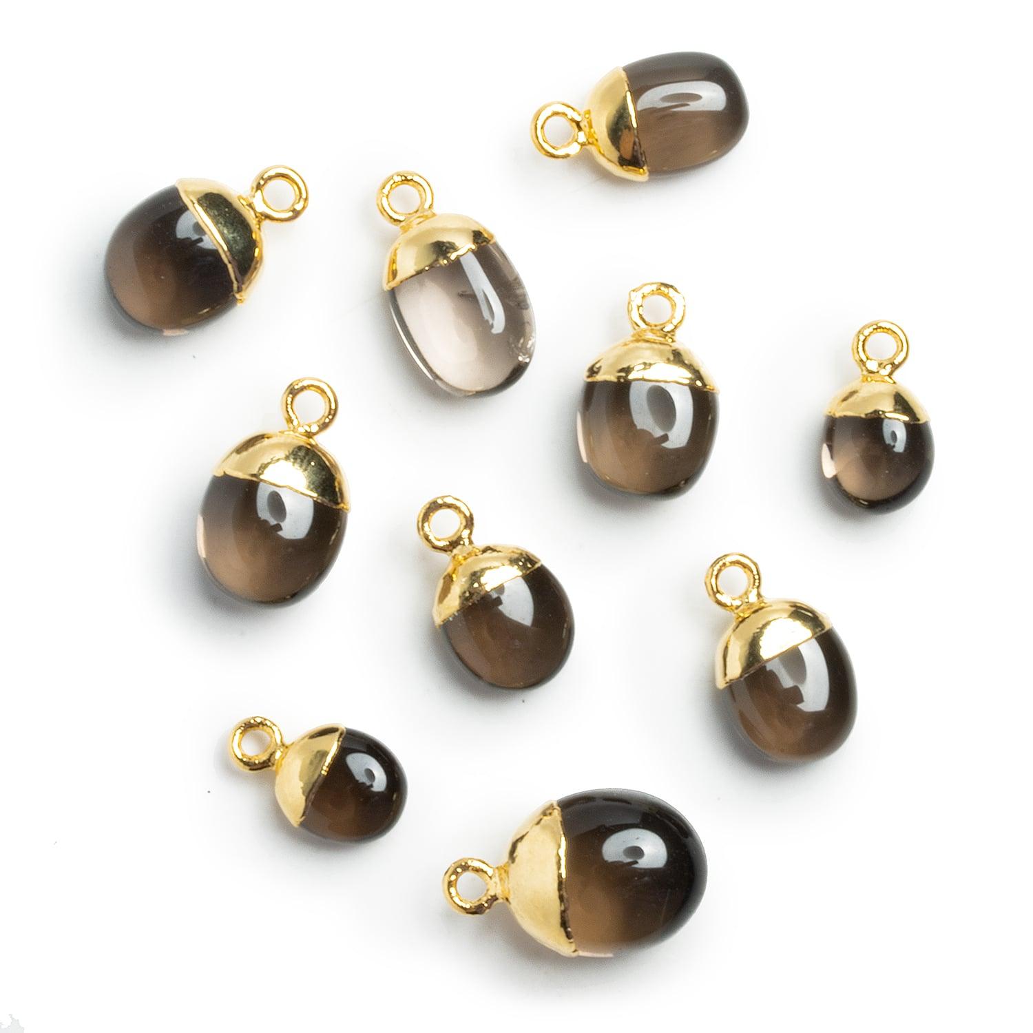 Gold Leafed Smoky Quartz Pendants - Lot of 10 - The Bead Traders