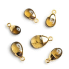 Gold Leafed Smoky Quartz Pendants - Lot of 6 - The Bead Traders