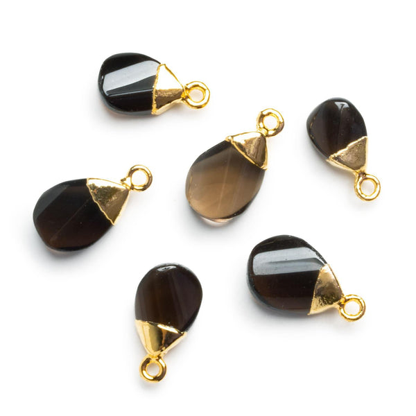 Gold Leafed Smoky Quartz Twists 1 Pendant (M)