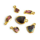 Gold Leafed Tourmaline Focals - Lot of 6 - The Bead Traders