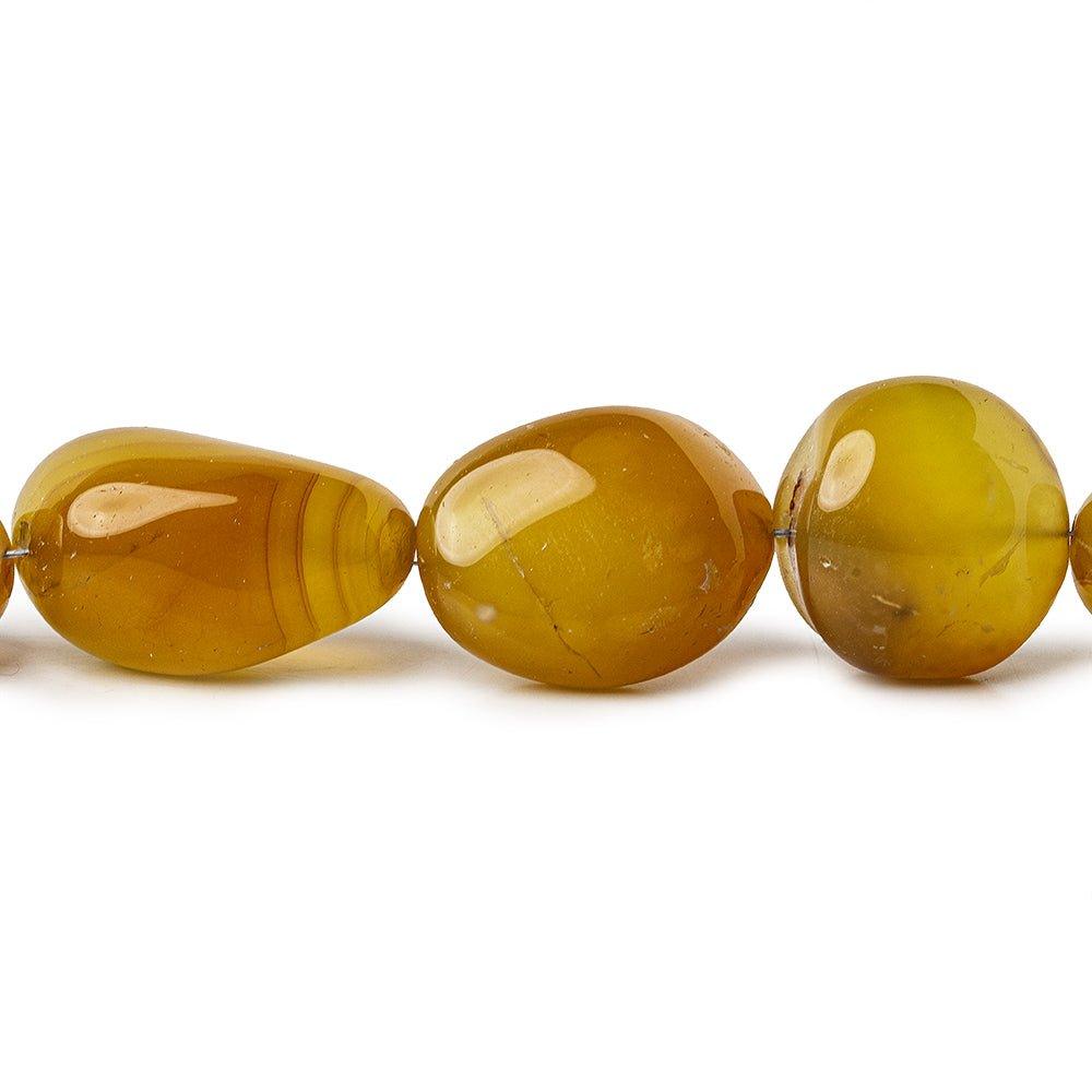 Golden Agate 2.5mm Large Hole Plain Nugget Beads 15 inch 17 pieces - The Bead Traders