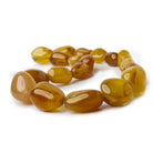 Golden Agate 2.5mm Large Hole Plain Nugget Beads 15 inch 17 pieces - The Bead Traders