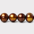Golden Brown Baroque Freshwater Pearls 16 inch 42 pieces - The Bead Traders