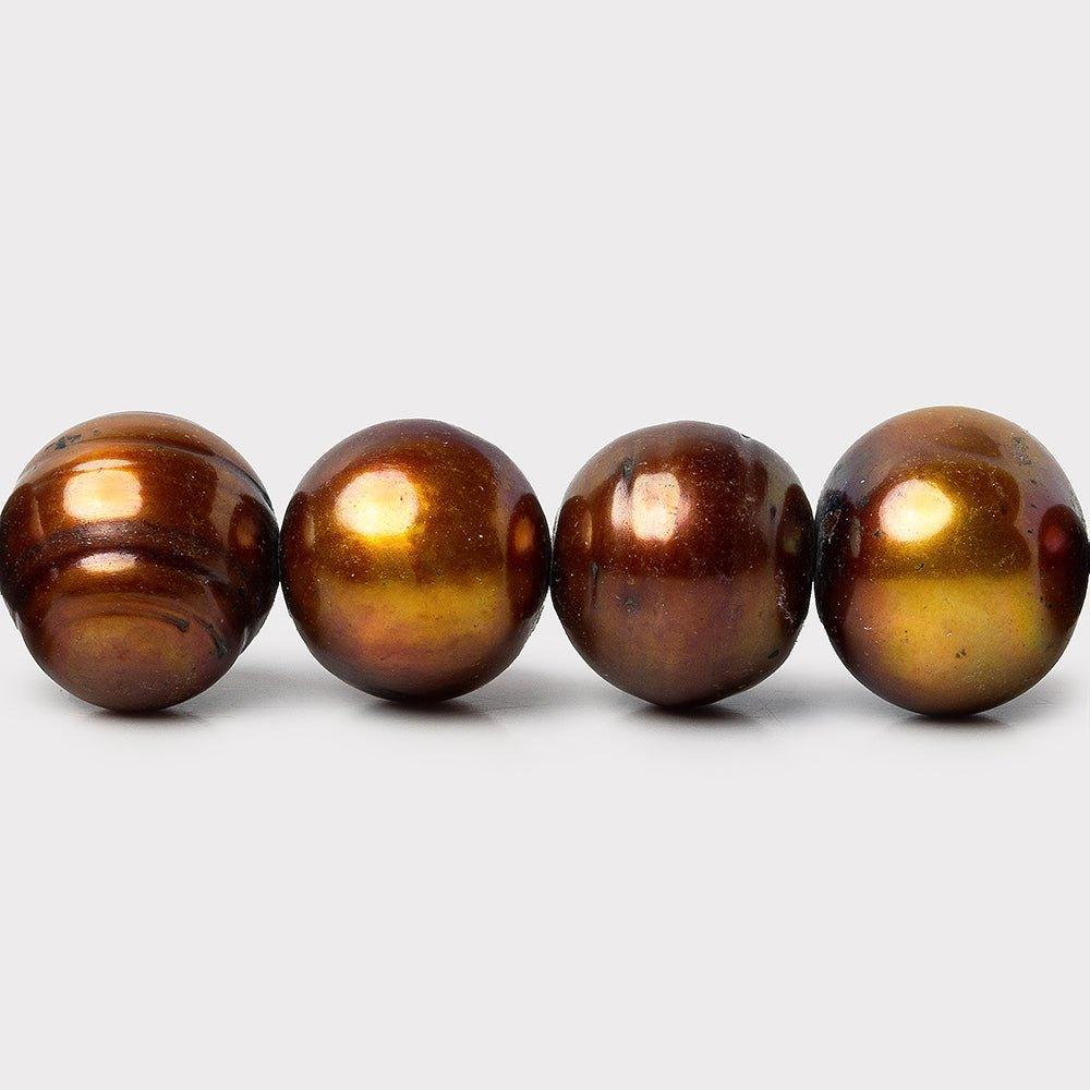 Golden Brown Baroque Freshwater Pearls 16 inch 42 pieces - The Bead Traders