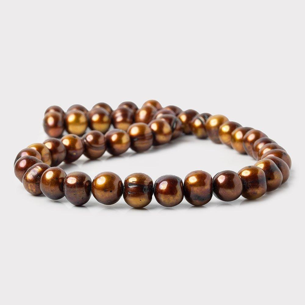 Golden Brown Baroque Freshwater Pearls 16 inch 42 pieces - The Bead Traders