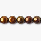Golden Brown Side Drilled Button Freshwater Pearls 16 inch 44 pieces - The Bead Traders