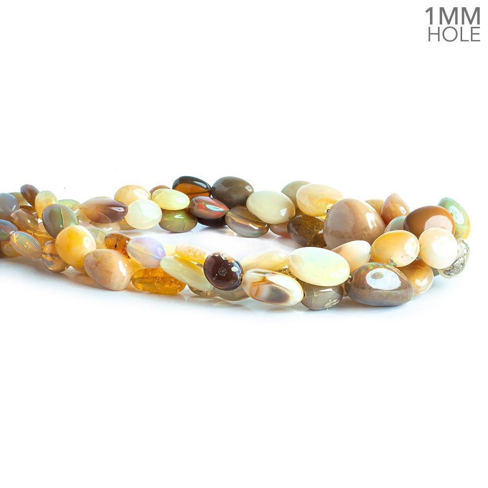Golden Ethiopian Opal Plain Nuggets 18 inch 133 pieces 39 large hole beads - The Bead Traders