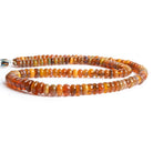 Golden Ethiopian Opal Plain Rondelle Beads 16 inch 135 pieces - The Bead Traders