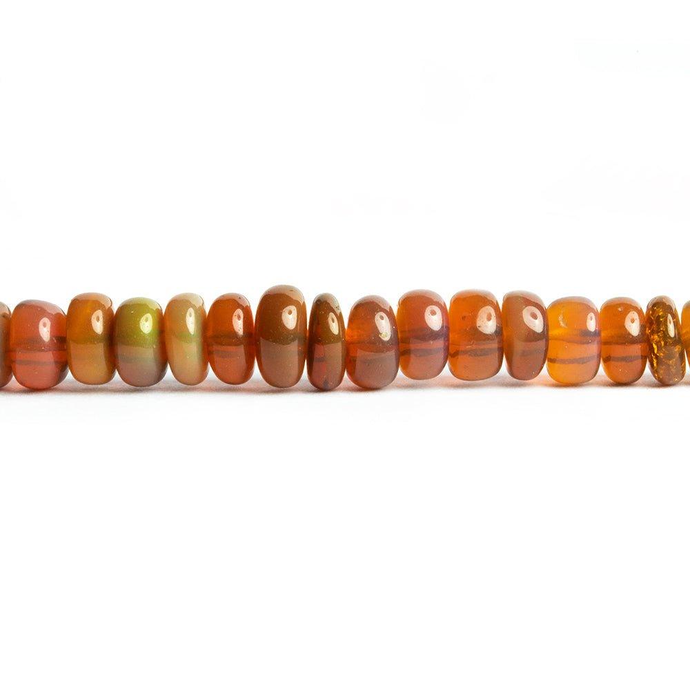 Golden Ethiopian Opal Plain Rondelle Beads 16 inch 135 pieces - The Bead Traders