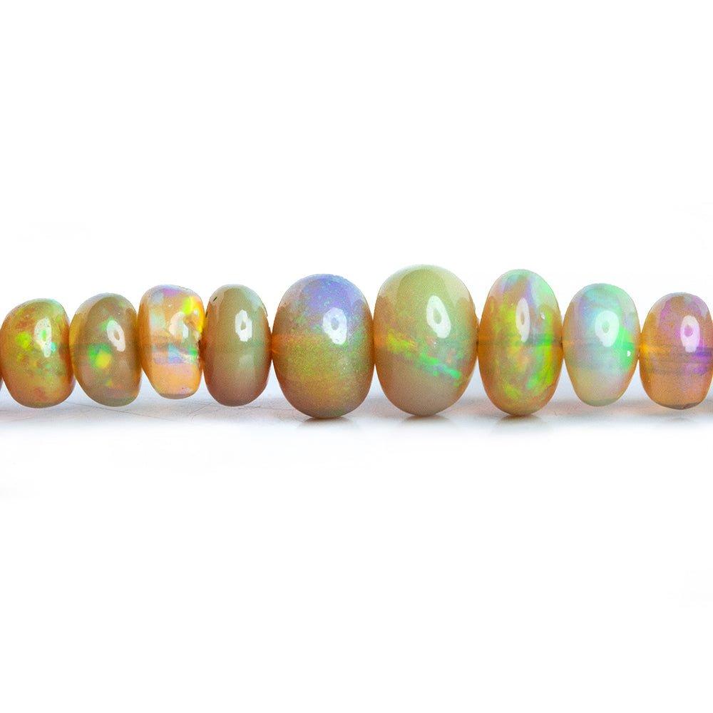 Golden Ethiopian Opal Plain Rondelle Beads 18 inch 150 pieces - The Bead Traders