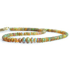 Golden Ethiopian Opal Plain Rondelle Beads 18 inch 150 pieces - The Bead Traders