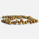 Golden Green Baroque Freshwater Pearls 16 inch 80 pieces - The Bead Traders