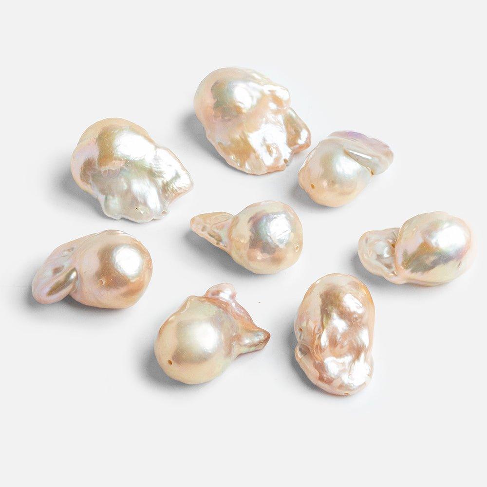 Golden Pink Ultra Baroque Freshwater Pearl Focal 1 Piece - The Bead Traders