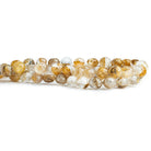 Golden Rutilated Quartz Candy Kiss Beads 8 inch 55 pieces - The Bead Traders