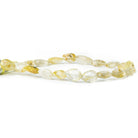 Golden Rutilated Quartz straight drill faceted pears 8 inch 17 beads 9x7-11x9mm - The Bead Traders