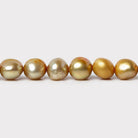 Goldenrod Side Drilled Baroque Pearls 16 inch 74 beads 6x5mm - The Bead Traders