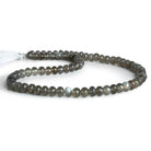 Gray Moonstone Faceted Rondelles 15 inch 75 beads - The Bead Traders