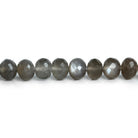 Gray Moonstone Faceted Rondelles 15 inch 75 beads - The Bead Traders