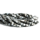 Gray Mother of Pearl Tube Beads 16 inch 65 pieces - The Bead Traders