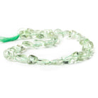 Green Amethyst (Prasiolite) straight drilled plain nuggets 13 inch 27 beads - The Bead Traders