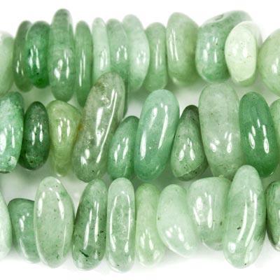 Green Aventurine Beads Center Drilled Plain 9-12mm Nuggets, 15.5" length, 100 pcs - The Bead Traders