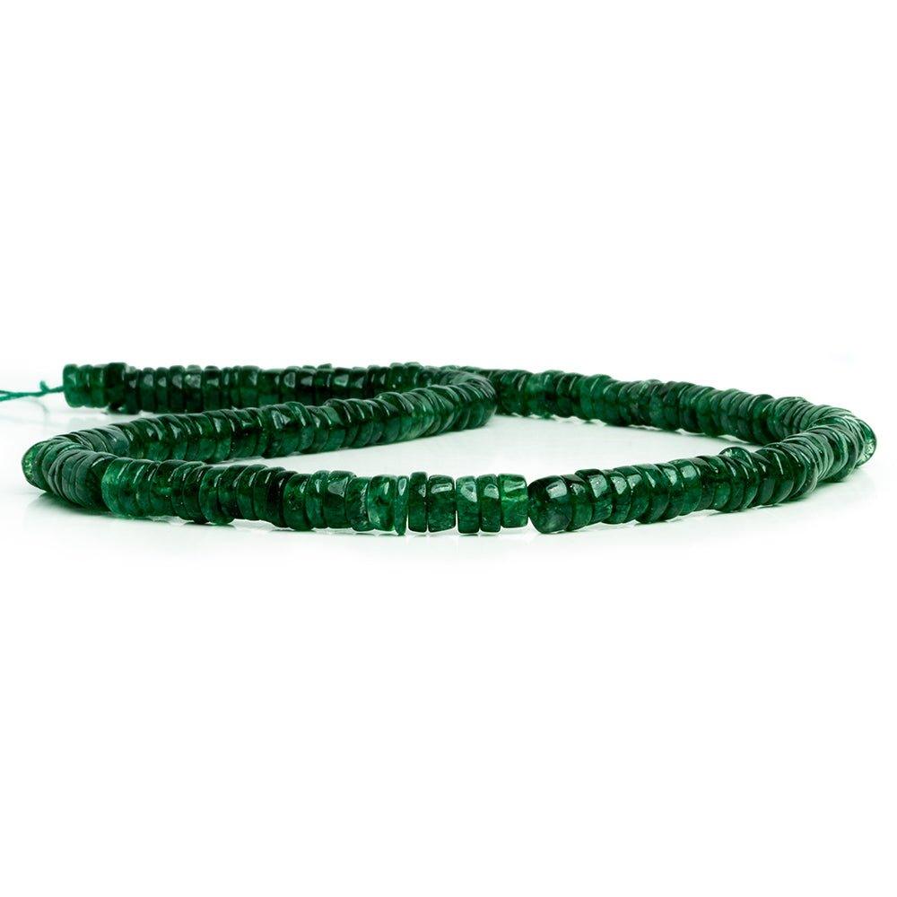 Green Aventurine Plain Heishi Beads 16 inch 180 pieces - The Bead Traders