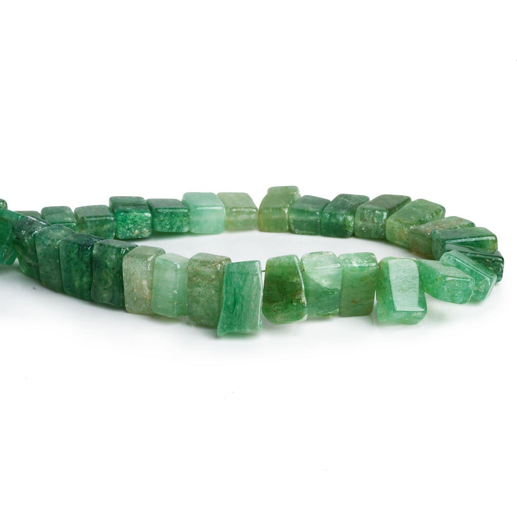 Green Aventurine Plain Rectangles 8.5 inch 32 beads - The Bead Traders