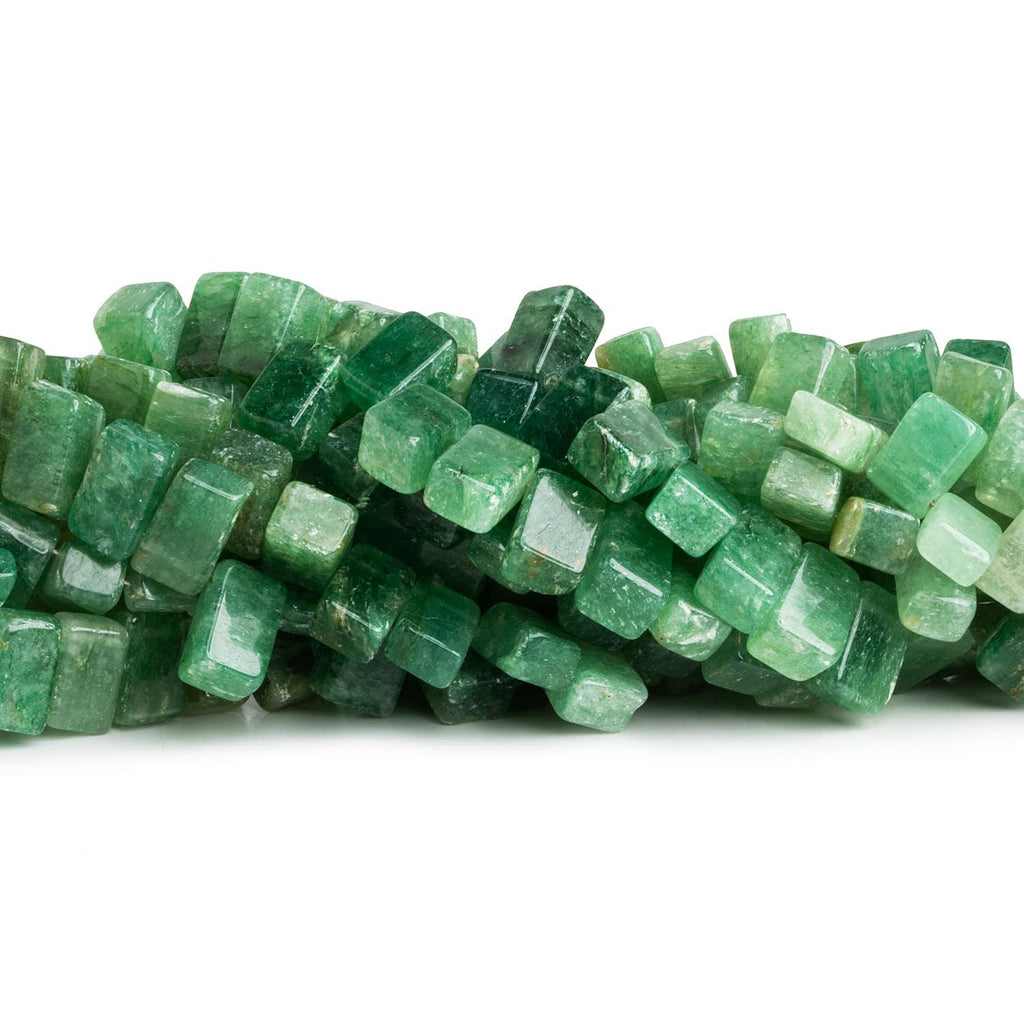 Green Aventurine Plain Rectangles 8.5 inch 32 beads - The Bead Traders
