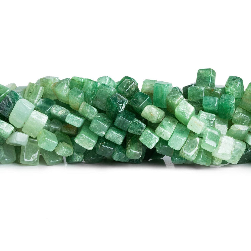 Green Aventurine Plain Rectangles 8.5 inch 37 beads - The Bead Traders