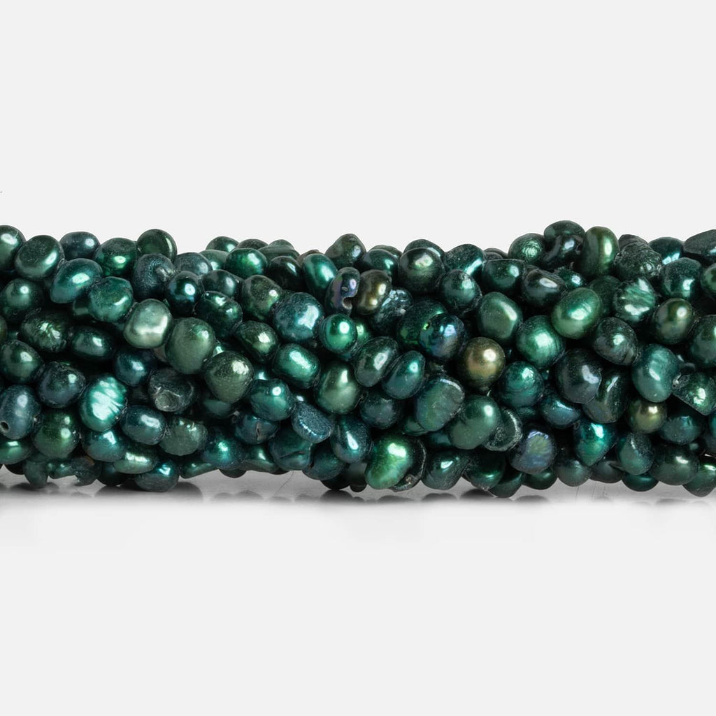 Green Baroque Pearls 15 inch 95 pieces - The Bead Traders