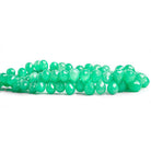 Green Chalcedony Faceted Teardrop Beads 8 inch 70 pieces - The Bead Traders