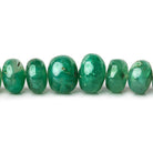 Green Chalcedony plain rondelles 5-9mm 18 inch 105 beads - The Bead Traders