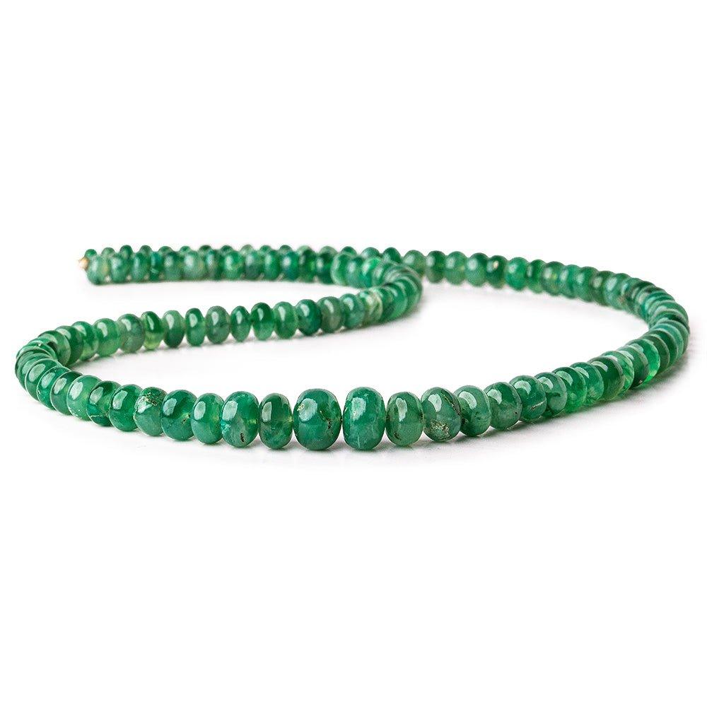 Green Chalcedony plain rondelles 5-9mm 18 inch 105 beads - The Bead Traders