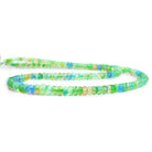 Green Ethiopian Opal Faceted Rondelle Beads 17 inch 185 pieces - The Bead Traders