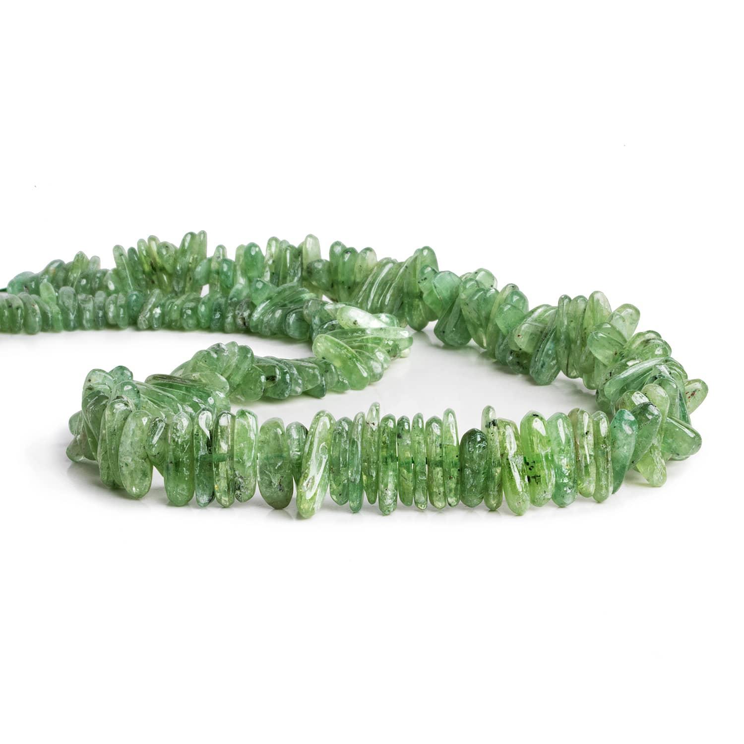 Green Kyanite Plain Nuggets 16 inch 180 beads - The Bead Traders